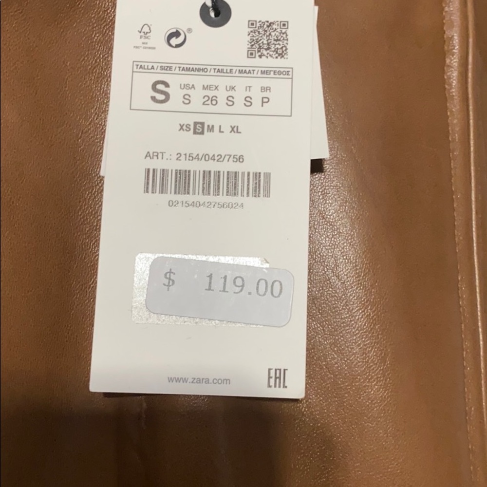 Zara Tan Mini Skirt - Picture 5 of 5